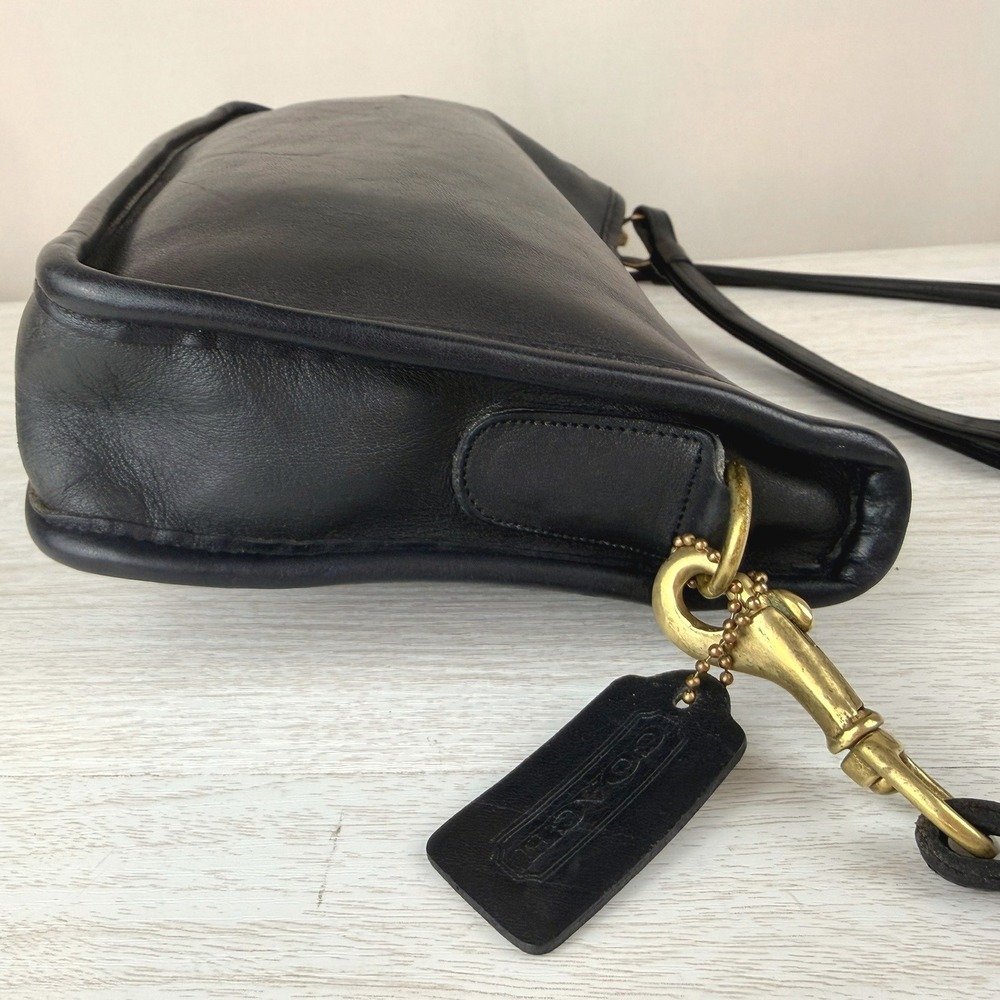 Vintage COACH Basic Bag 9455 New York City Black Leather Purse Talon Tag NYC USA - Picture 5 of 9